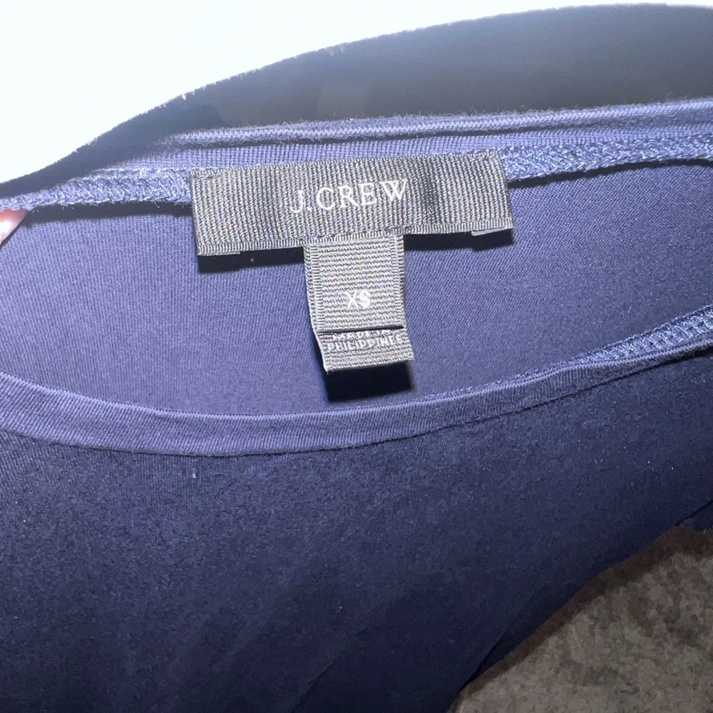 J. Crew Navy Blue Side Tie T-Shirt XS - Picture 7 of 7